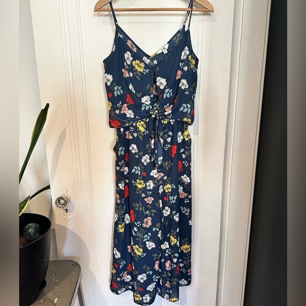 JACK by BB Dakota Garden My French Floral Print Jumpsuit, Wide Cropped Leg